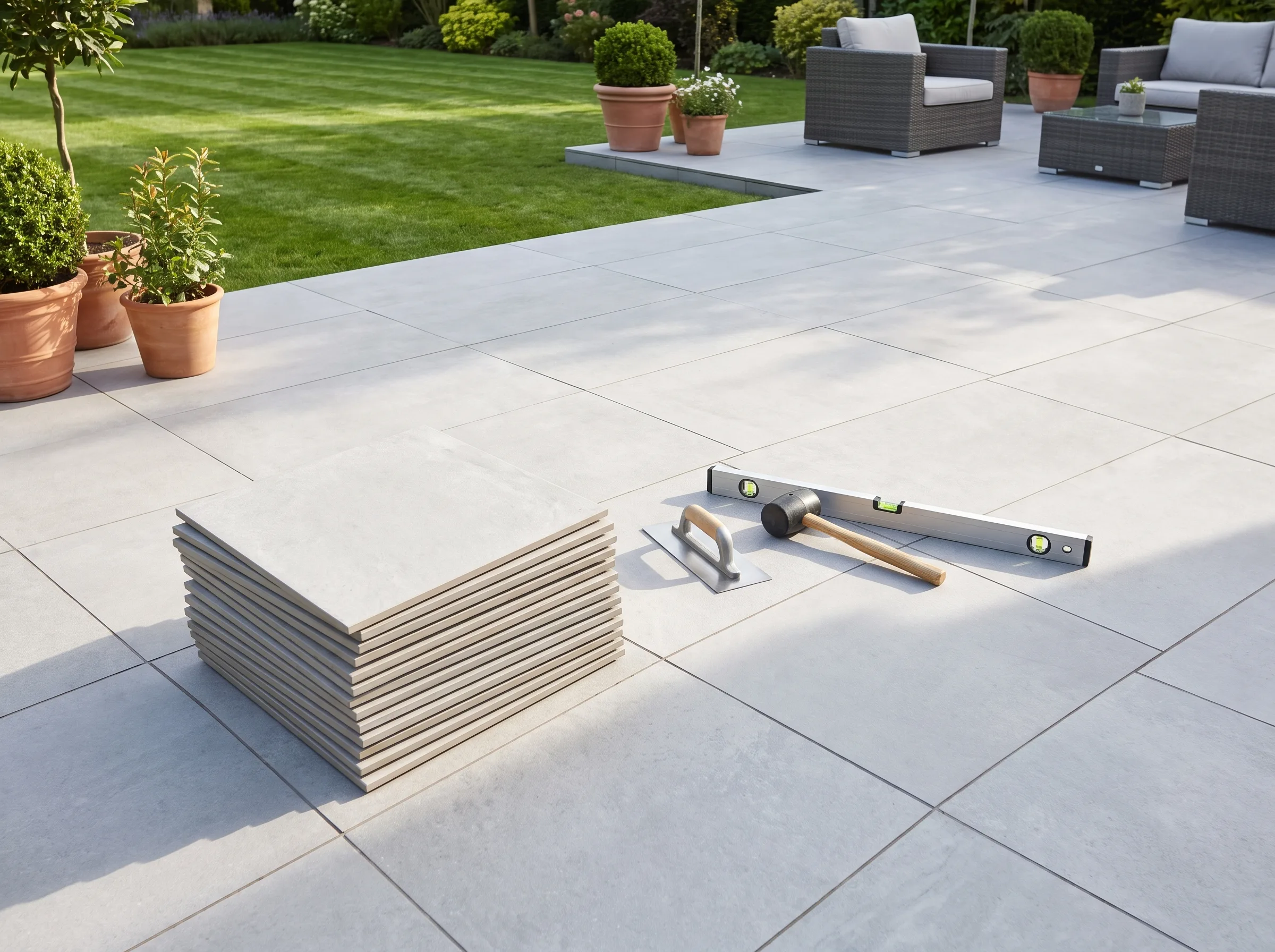 Terrassenfliese verlegen: So wird es perfekt gemacht